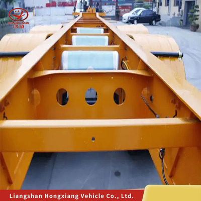 Contenedor de transporte de 2 ejes de tractor de doble rueda con chasis de semirremolque esqueleto